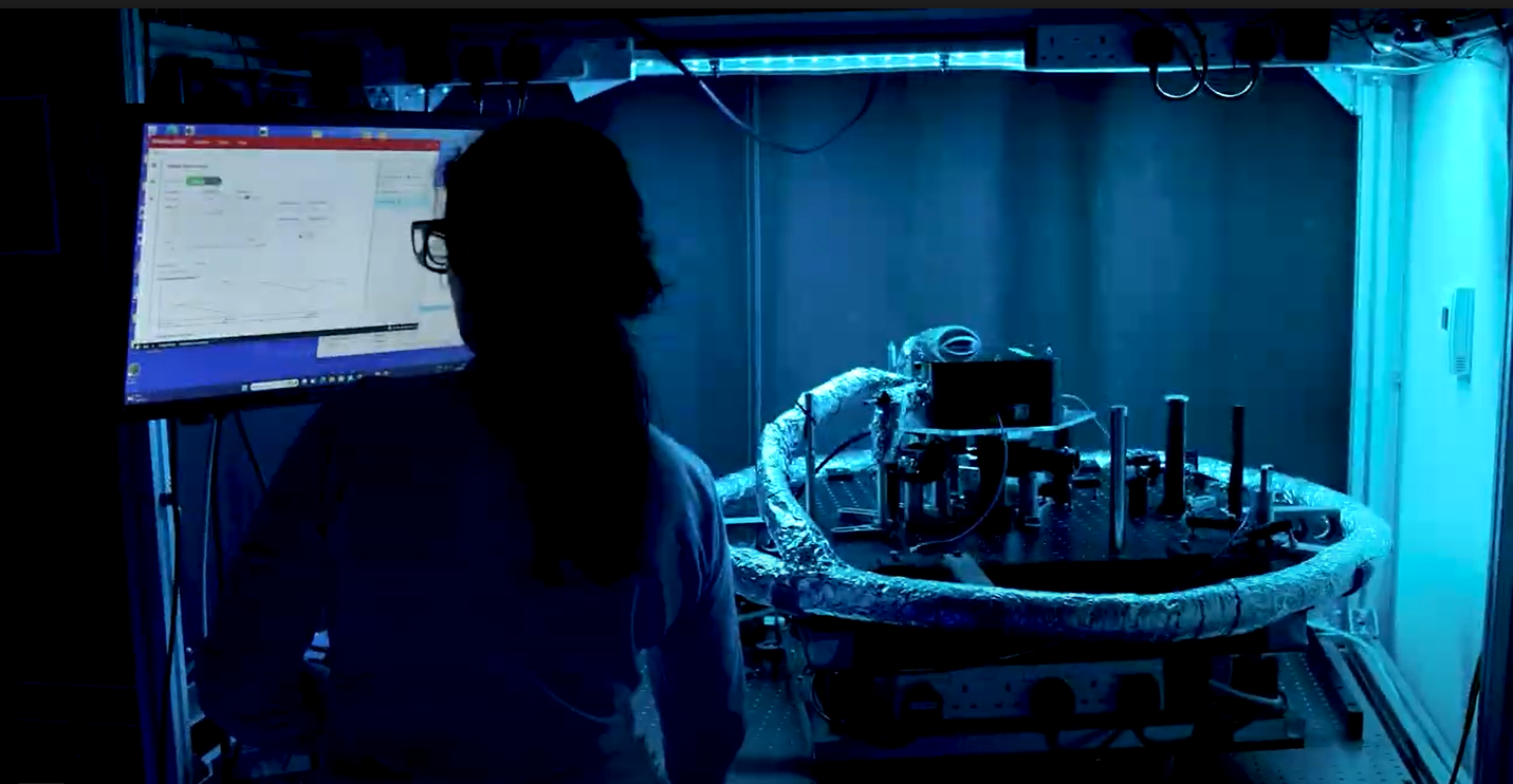 person working in a quantum technology lab