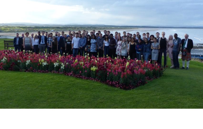 Group photo of attendees of SUSSP75 at St Andrews