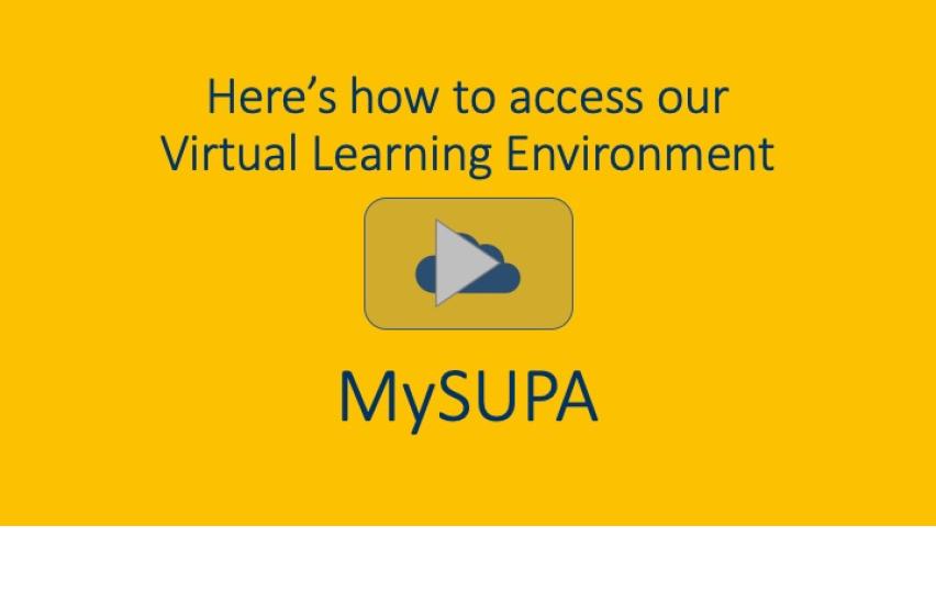 Poster image for the video on How to Access our Virtual Learning Environment, image shows a screenshot from the video with that title.